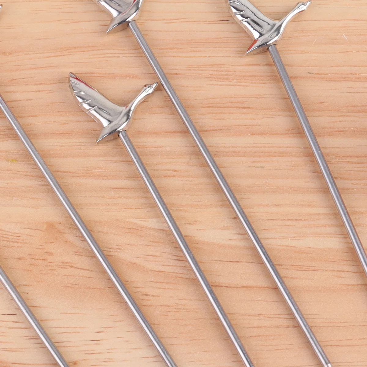 

5 Pcs Cocktail Sign Fruit Beverages Stainless Steel Fork Salad Forks Picks Party Small Child