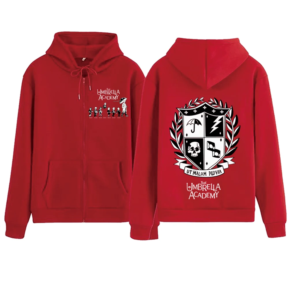 The Umbrella Academy Zipper Hoodie Harajuku Pullover Tops Sweatshirt Streetwear