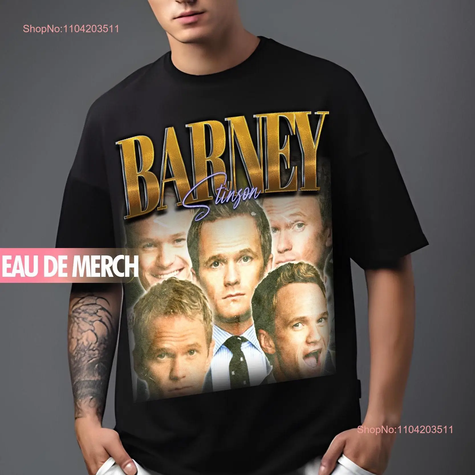 BARNEY STINSON TEES Vintage T Shirt 90s Tribute Fan Merch Retro long or short sleeves