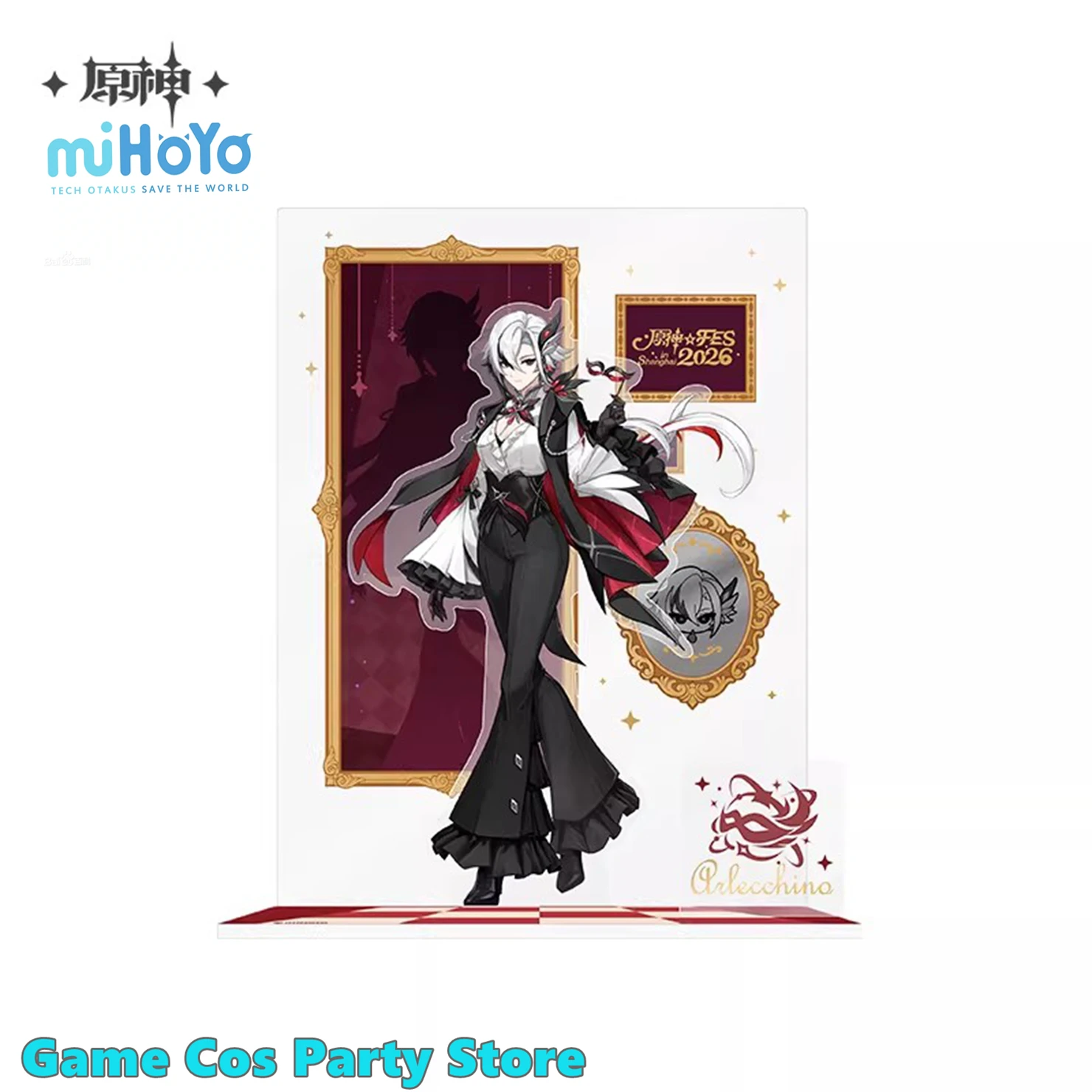 [Genuine] Genshin Impact 2026 FES Stand Set Wanderer Columbina Acrylic Bracket Flins Tartaglia Statue Anime Cosplay Ornament