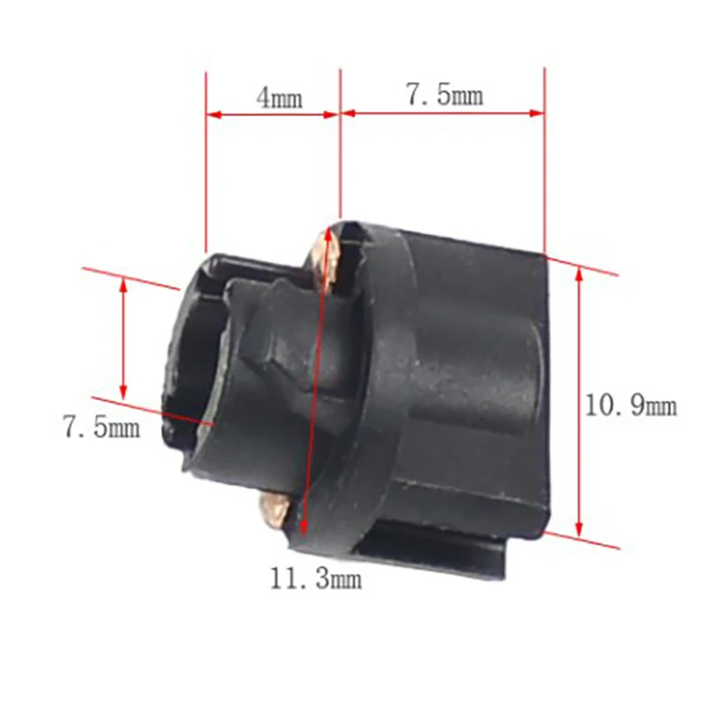 5PCS High Quality Signal Lamp T5 Led Twist Socket Instrument Panel Cluster Socket Lamp Holder Base T5 Socket Car Bulbs Base