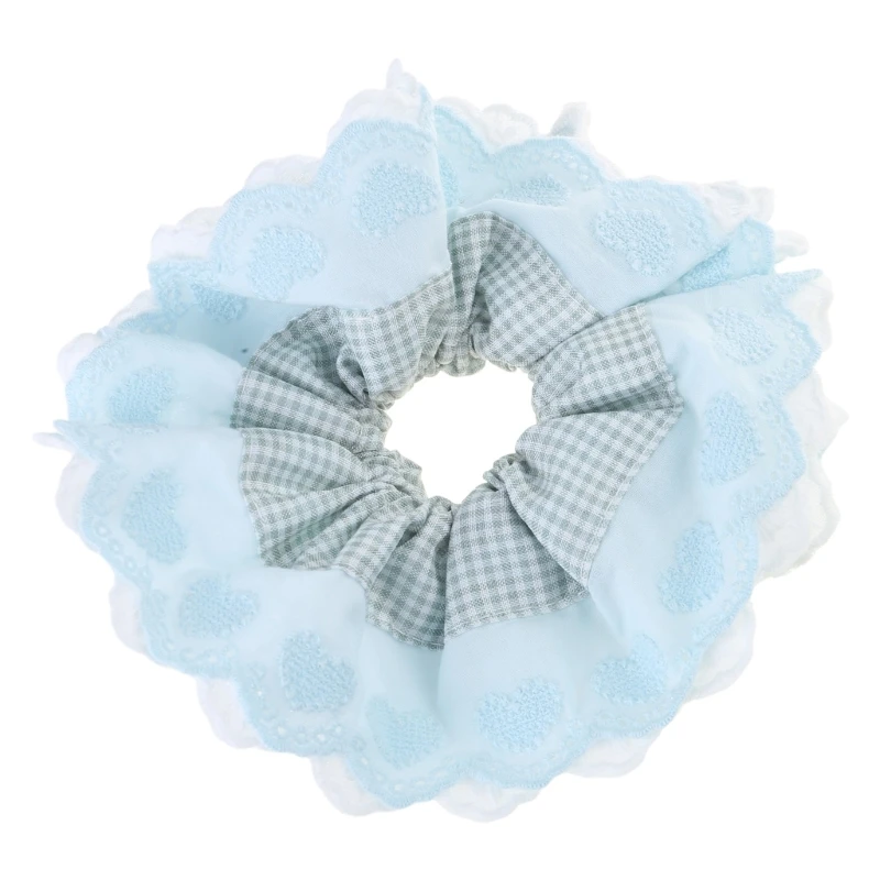 Ruffled Scrunchies Green Lacework Multi Layer Hair Tie Hair Rope Scrunchies Costume Laciness Hair Tie Scrunchies Hair Ti