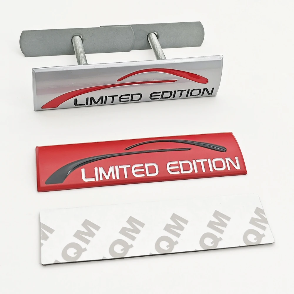 3D Metal Car Front Grill Emblem Limited Edition Logo Sticker Trunk Fender Badge Decals For BMW VW Audi Honda Toyota Accessories