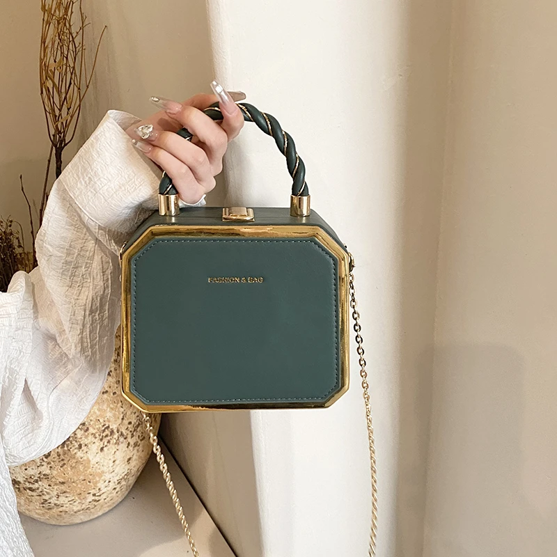 New style chic ladies handbags popular candy color women hand bags box sac a main femme