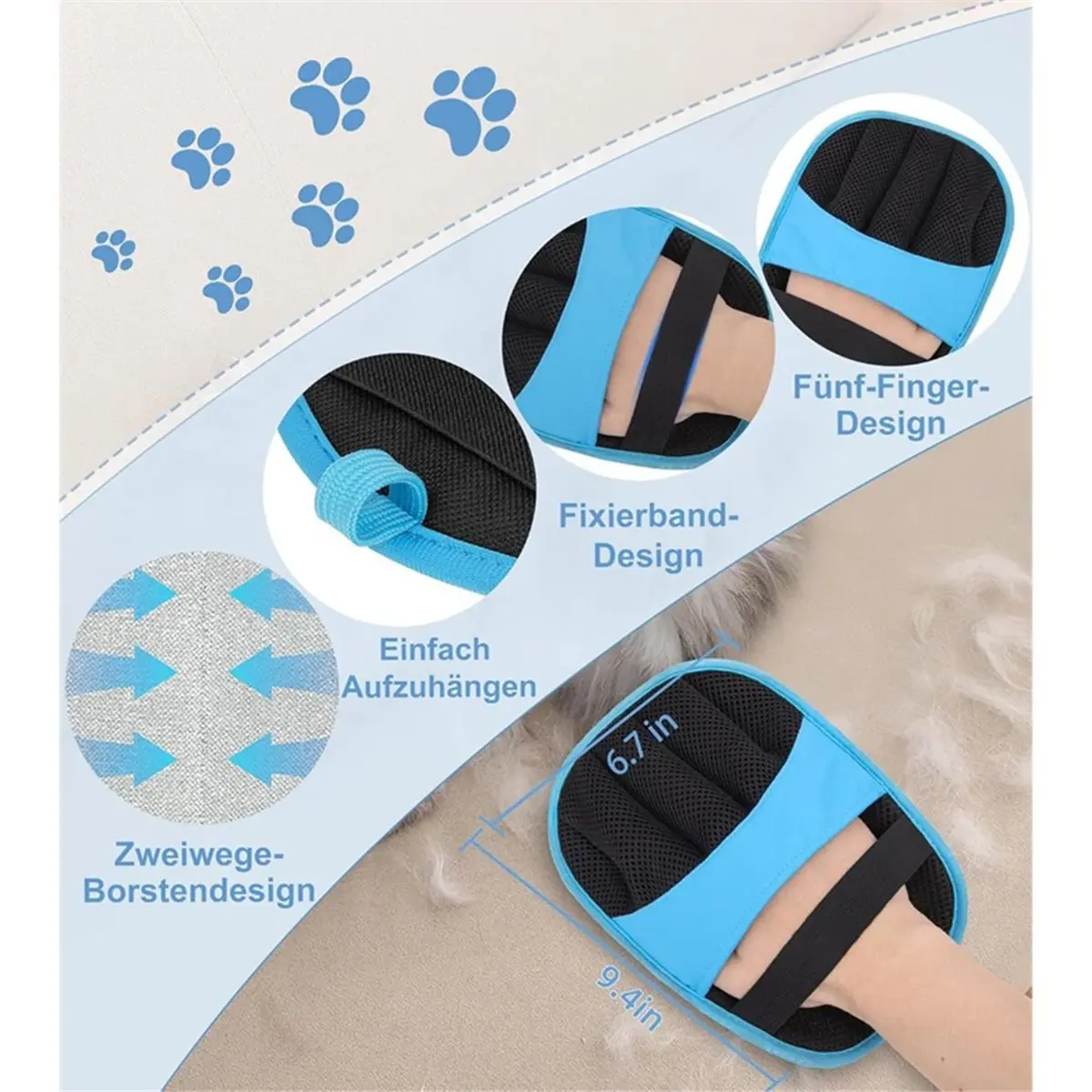 2026 Trend Pet Hair Removal Glove - Electrostatic Magnetic Brush Gloves Pet Hair for Furniture, Clothes, Car Seats Pack of 2
