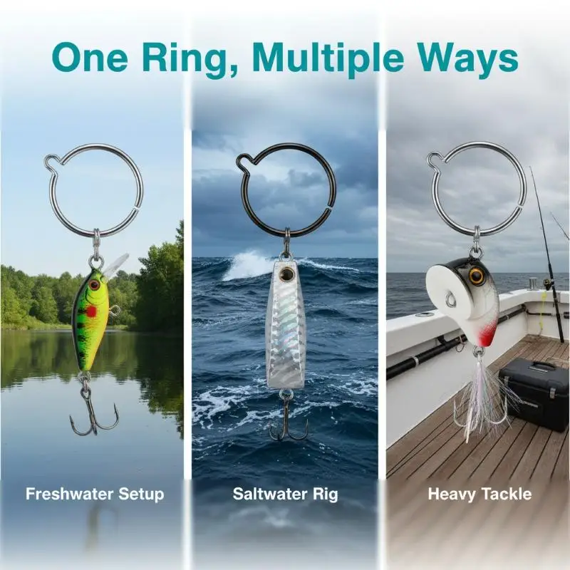 Double Circle Fishing Split Rings 100Pcs Stainless Steel 3.5 12MM High Strength For Lure Crafting and Equipment Repairs