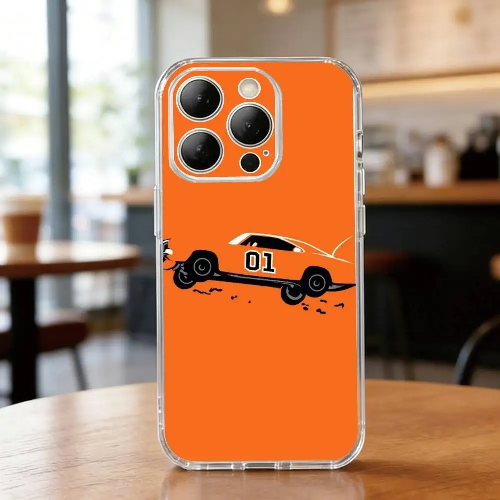 General Lee 01 Dukes Of Hazzard  Phone Case For iPhone 17 16 15 14 13 12 11 Mini Pro Max Plus Transparent Cover