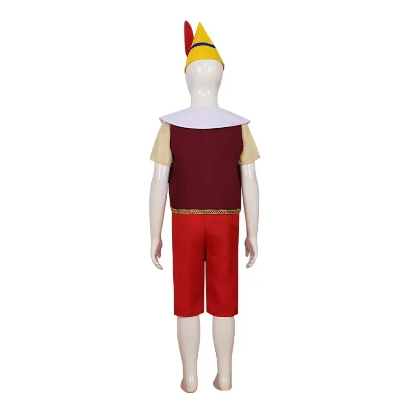 Traje de Cosplay Premium para Adultos, Disfraz de Títere de Cuento de Hadas, Traje de Pinocho para Halloween con Nariz Larga