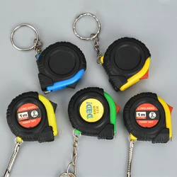 Mini Power Tape Measure Keychain Universal Pull Ruler Metric Tape Measure Retractable 1m Measuring Tape Meter Inch Tailor Tool