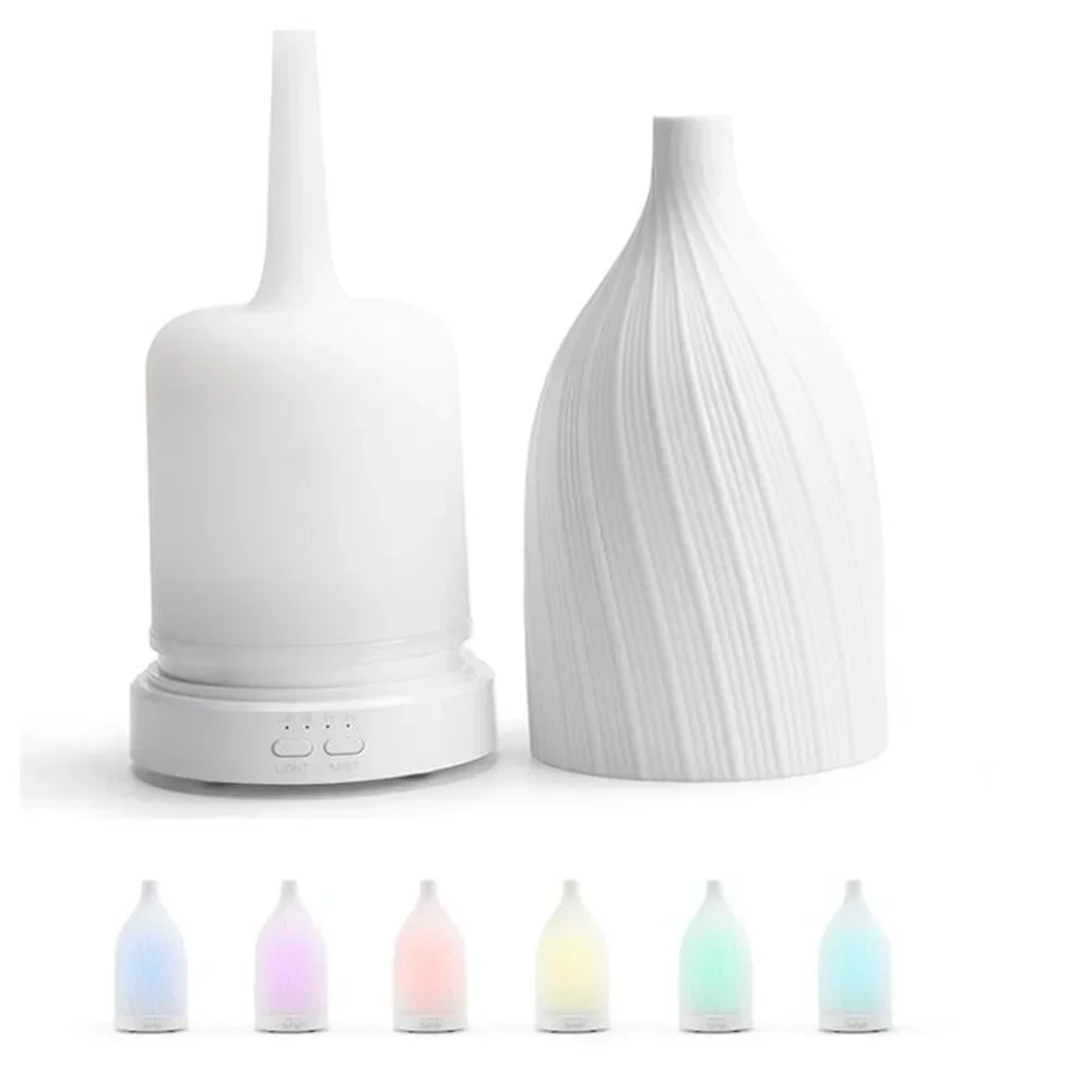 Essential Oil Fragrance Aromatherapy Diffuser Ceramic Fashionable Ultrasonic Air Humidifier 120ML for Home Bedroom Living Room