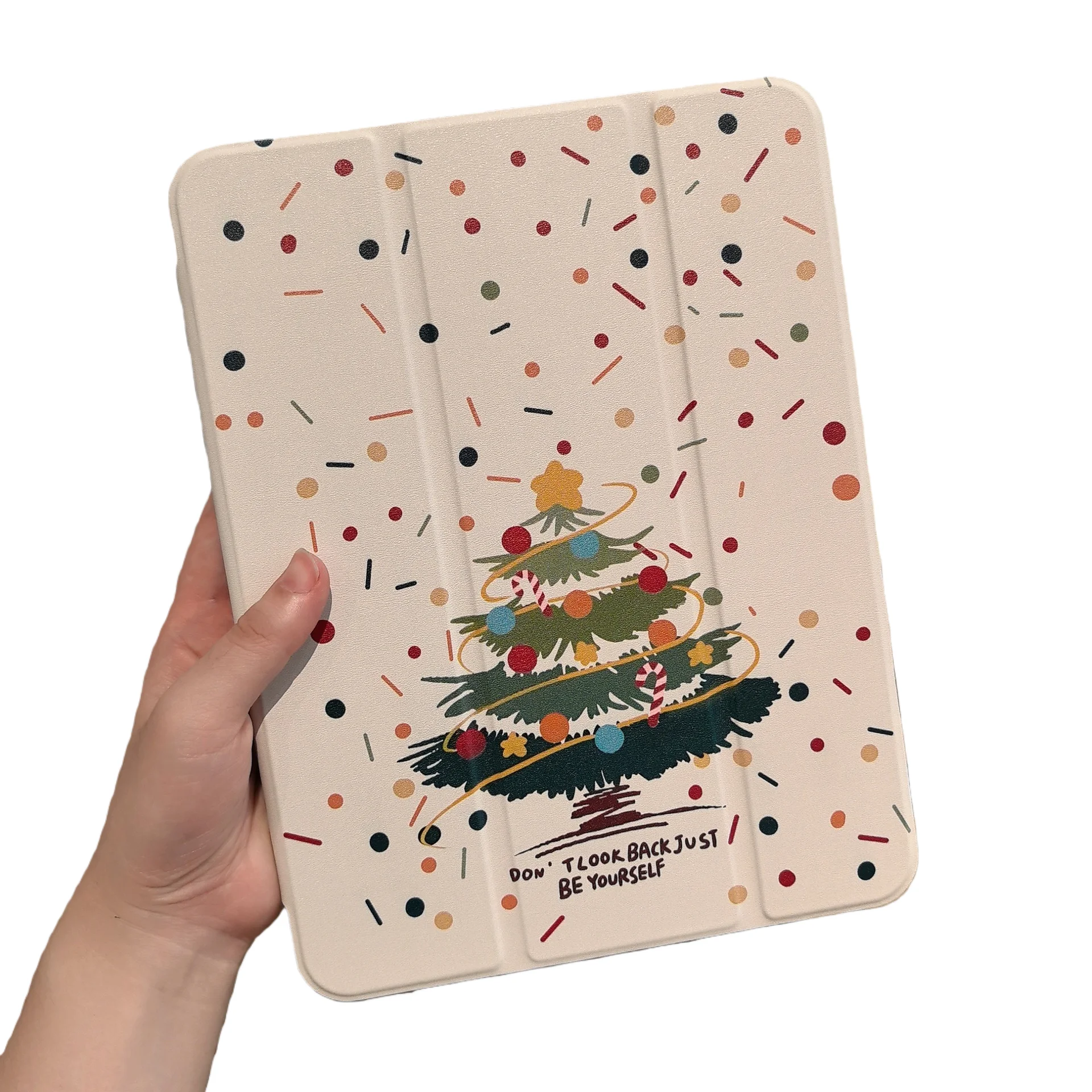Christmas Tree Pen Slot Tablet Case For iPad Mini 6 7 Pro 2025 2024 2022 2021 2020 2019 2018 2017 11 10th Air 2 3 4 5 6 7 Cover