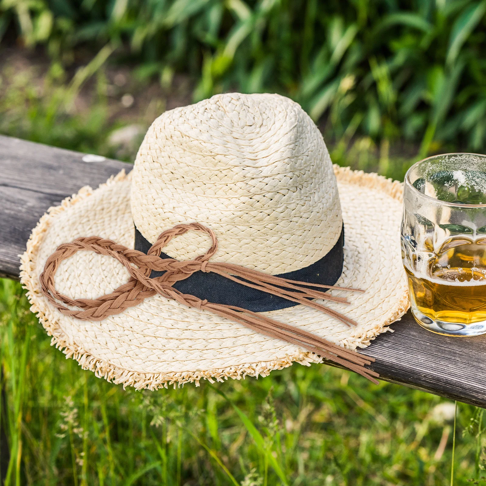 

Decorative Hat Bands for Straw Fedoras Flat Top Hats Braided Headband Accessory Men Women Fashionable Stylish Travel Wedding