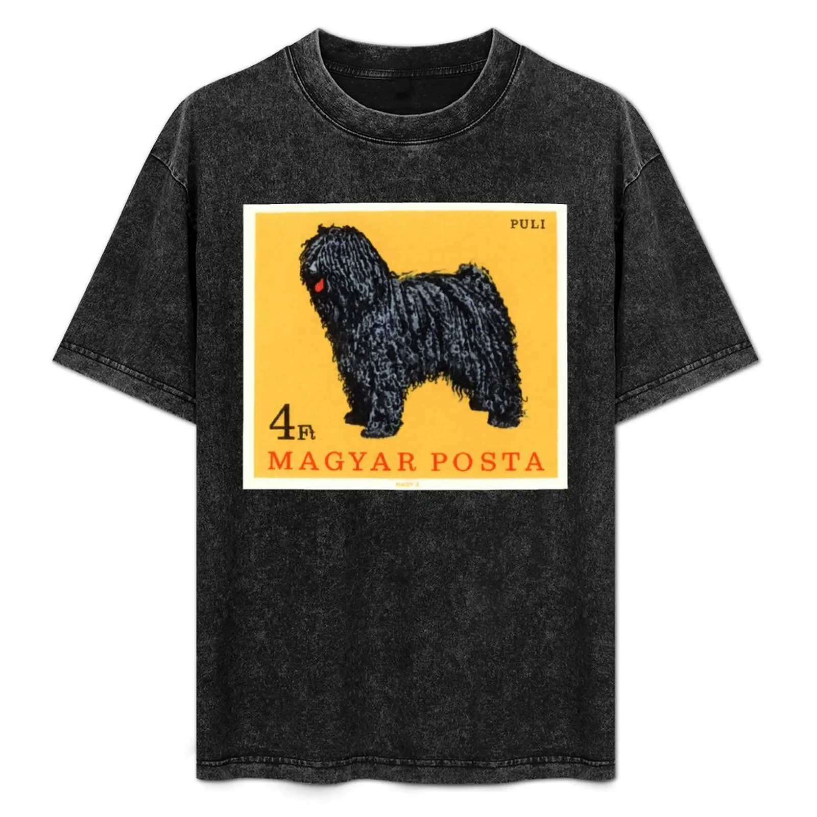 

1967 Hungary Puli Dog Postage Stamp T-Shirt Holiday All Match T-Shirt
