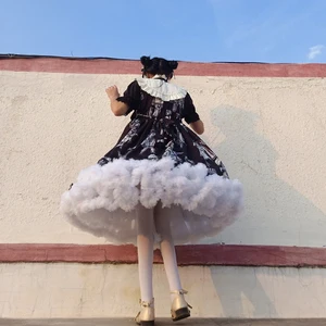 Black Black Crinoline Underkirt Váy 2 lớp váy petticoat nữ dễ thương cho váy mini rock lady club trang phục 10 Váy ngắn bán hàng ngắn - 10