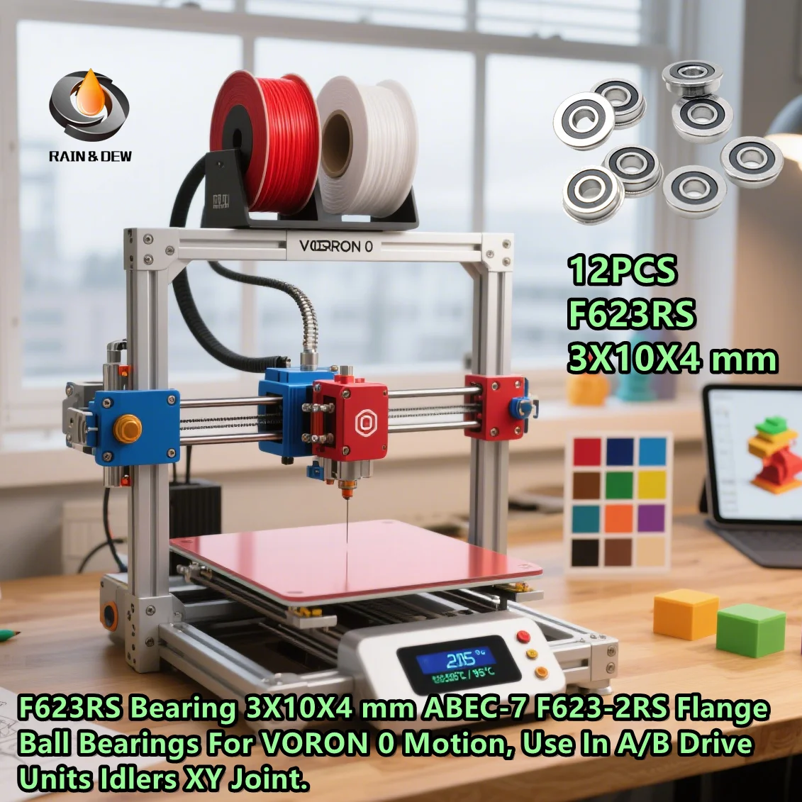 12PCS F623RS Bearin… - image