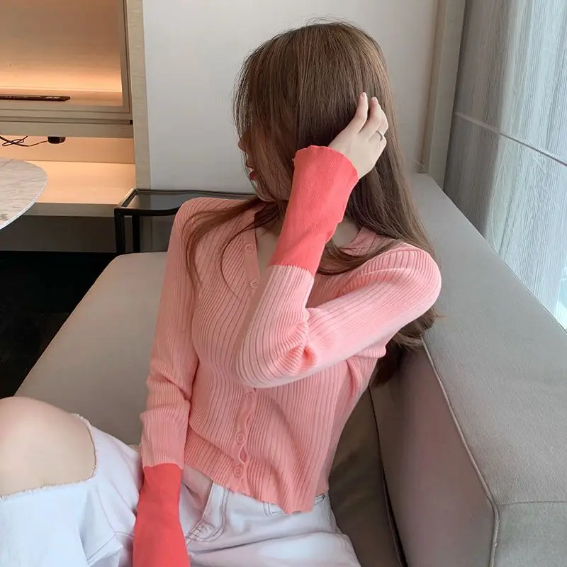 

Свитера Джемперы Кардиганы Женский кардиган на молнии Женский альпака с блестками Укороченный Y2K 2000S Millennium Ретро Мода Красочные