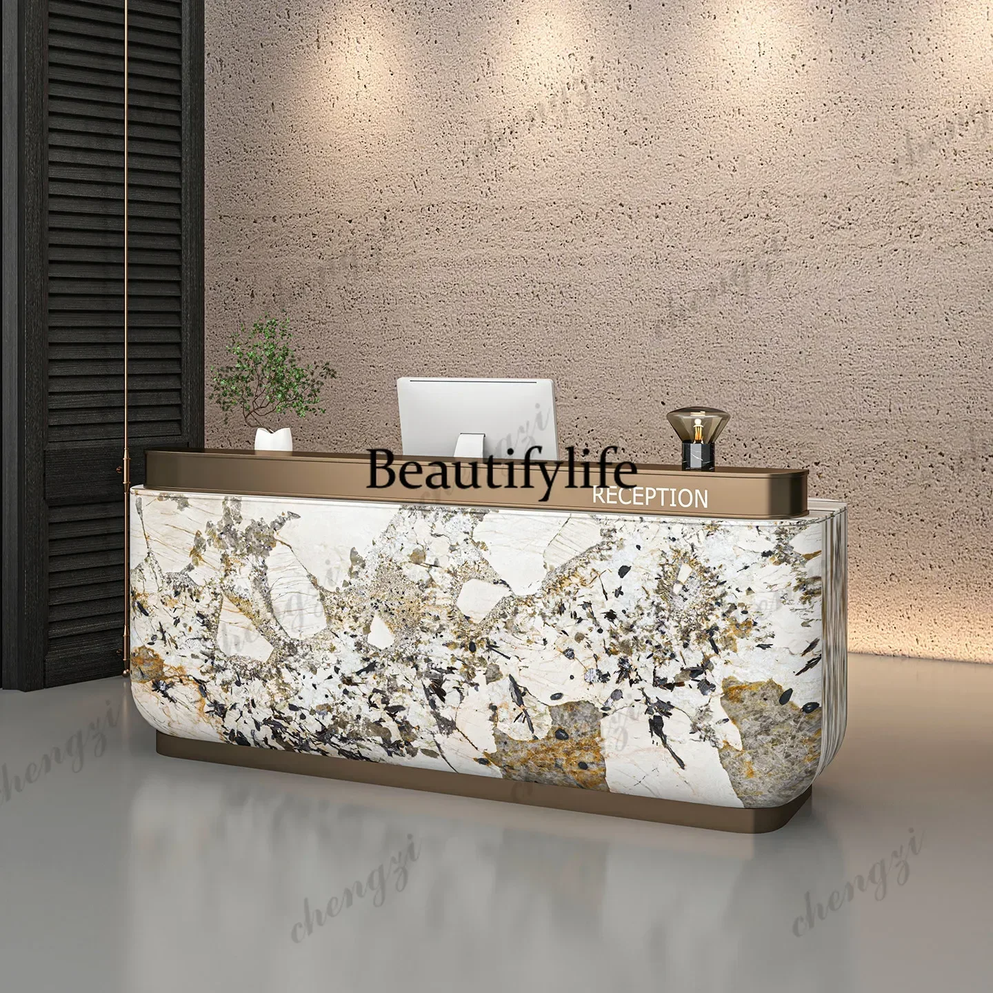 Asmt114  Company hotel reception beauty salon checkout page clothing shop bar counter modern baking paint