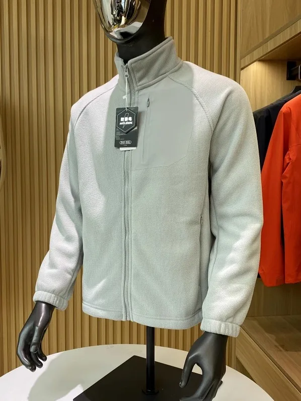 

Outdoor Functional Fce Lined Warm Couple Sle Casual Jaet Stand Collar Zipper Closure Long Sve Polyester Youth Coat