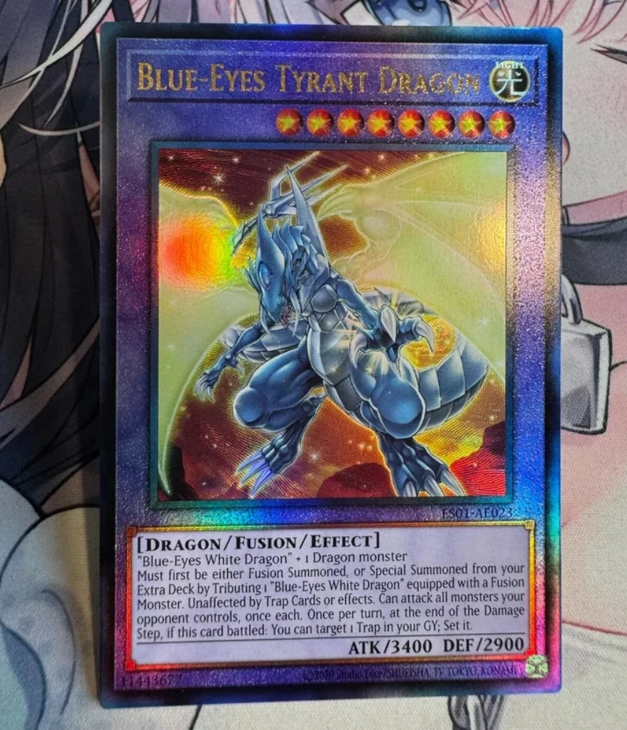 Yugioh KONAMI ES01-AE023 Blue-Eyes Tyrant Dragon Ultimate Rare Asian English Collection Mint Card