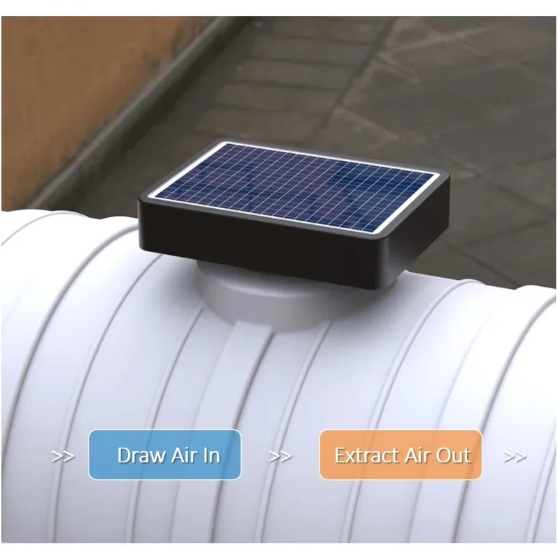Wiring‑Free Solar‑Powered Water Tank Cooling System Compact Heat‑Extracting Cooling Fan for Water Tank