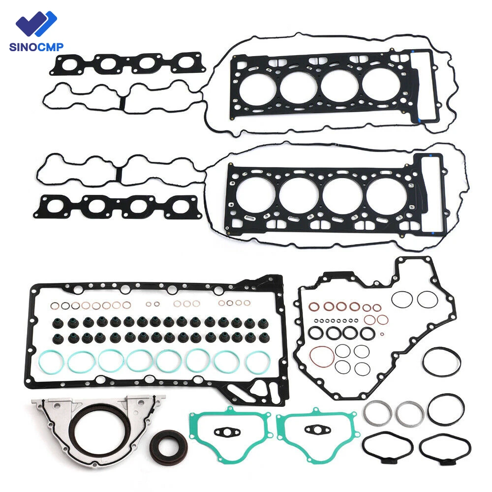 11128008122,11140149405,11147512100,11148483798 Engine Overhaul Gasket Set For BMW 550i 750Li X5 X6 F10 F02 F07 E70 E71 N63 4.4L