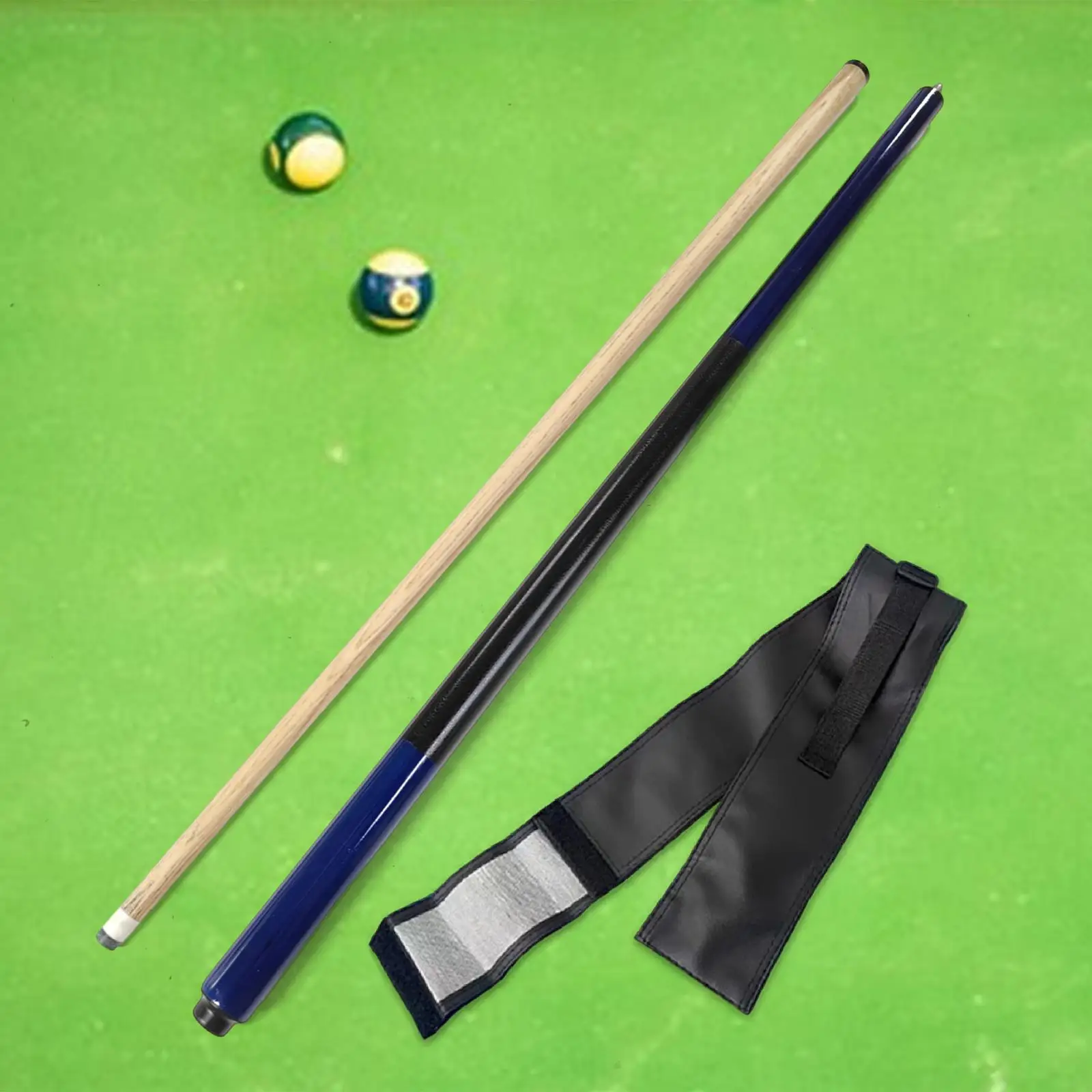 

Pool Cue with Storage Bag Accessories 2 Section Billiard Players 57inch Wood Billiard Cue for Pool Games House Party Office Bar