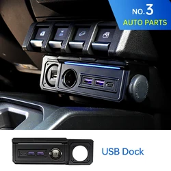 Car Central Control Expands USB Type-C Charging Port With Atmosphere Light For Suzuki Jimny 2019 2020 2021 2022 2023