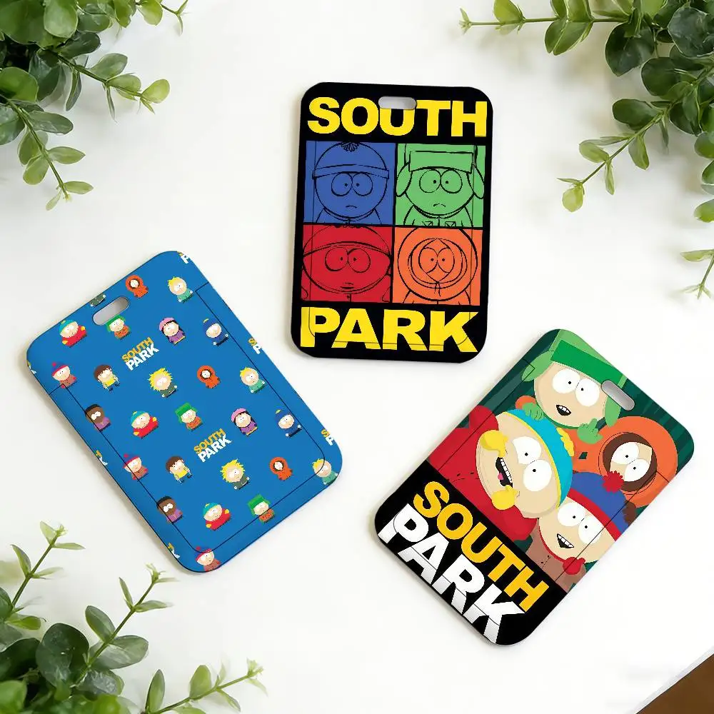 Cartoon S-sOUTH P-ARK funny Holder Stitch Card Holders Student Campus Lanyard Cards Holder Neck Straps for Kids Gift