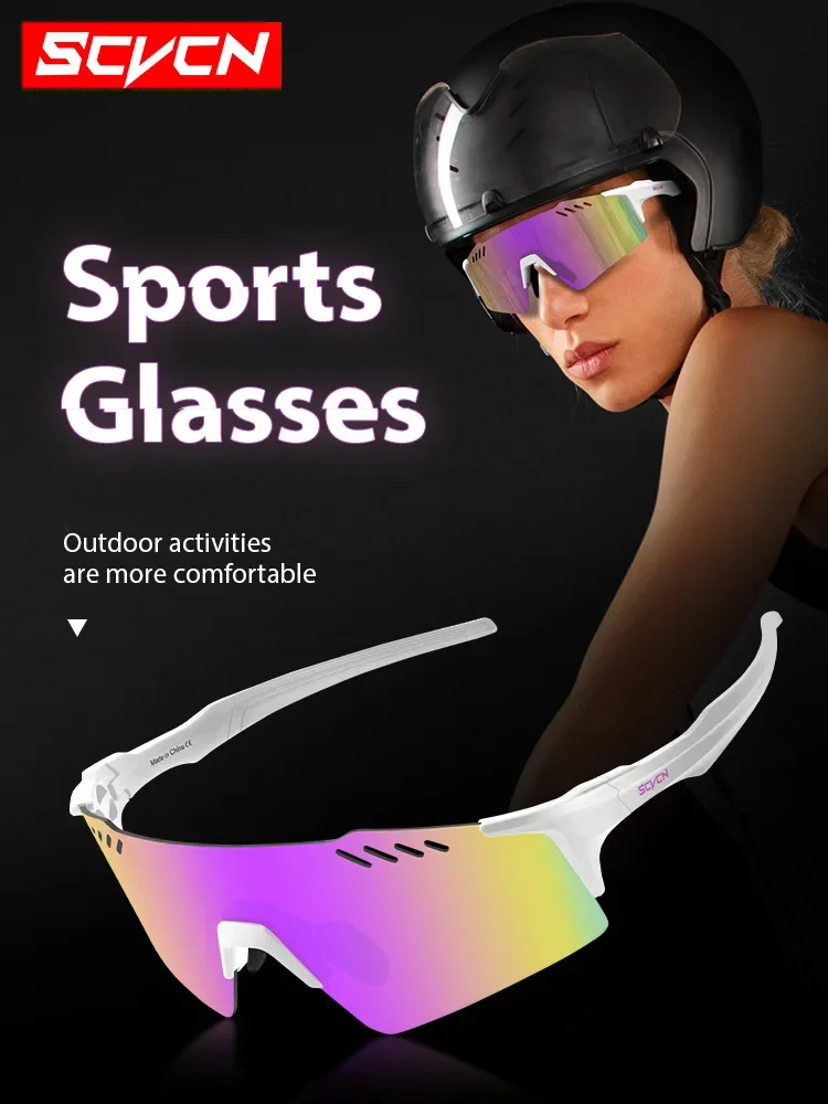 SCVCN Outdoor Photochrome Sonnenbrille Sport Fahrrad Radfahren Gläser Mann MTB Klettern Gläser Brillen Frauen Fahren Fahrrad Brille