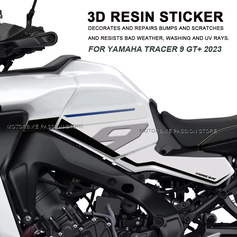 Tracer 9 2023 Accessories Motorcycle Handguards Stickers kits 3D Gel Epoxy Resin Stickers for Yamaha Tracer 9 Tracer 9GT 2023