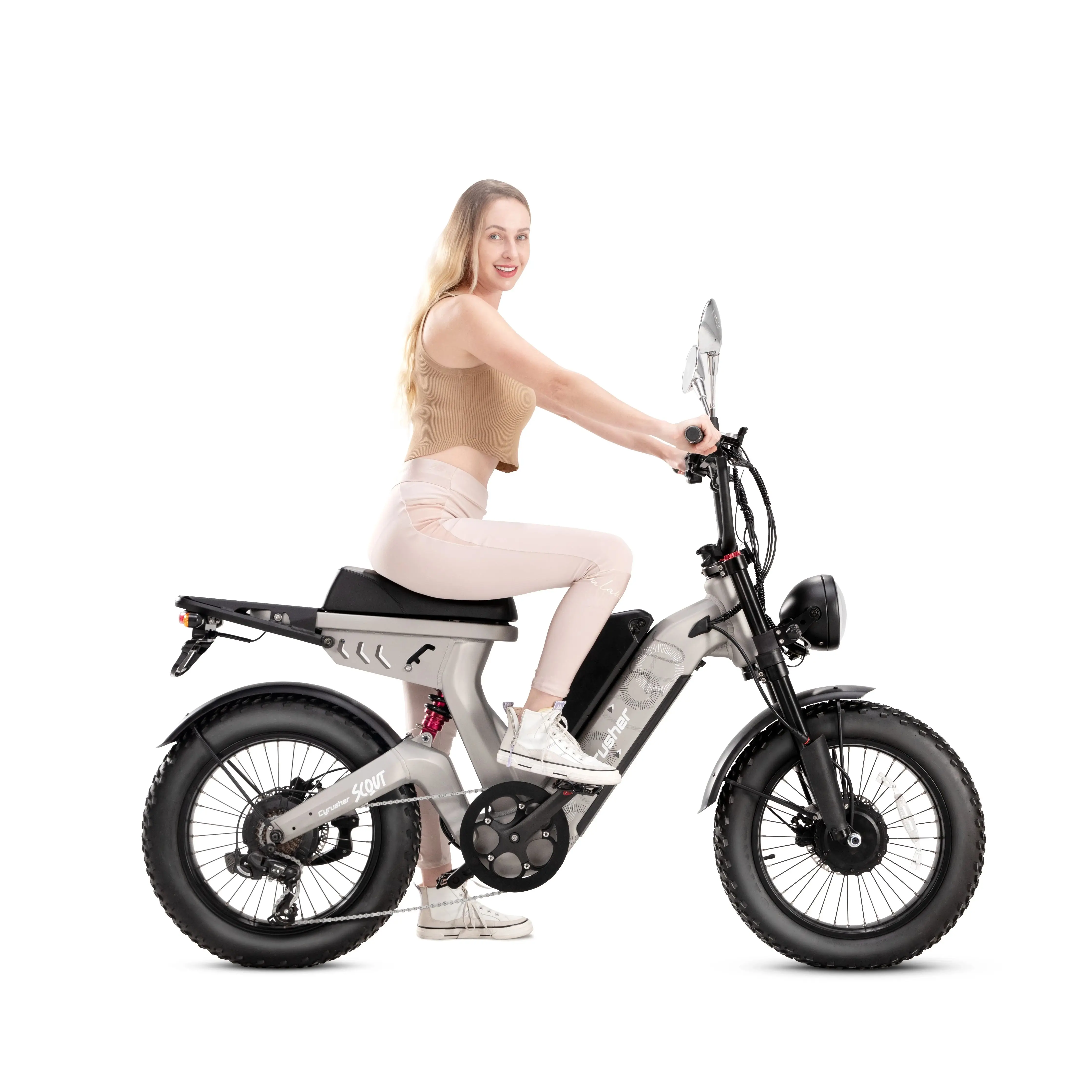 

Crazybird Jumper Fat Tire E-bike 250W 750W High-Step Step-Thru Ebike for Man and Woman