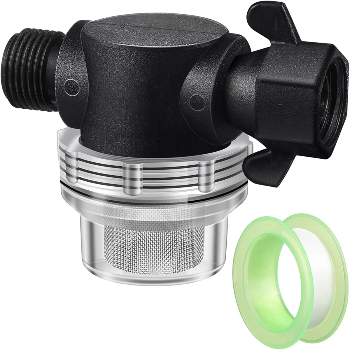 Water Pump Strainer Filter, Compatible with Swivel Nut 255-315, 1/2 Inch Fitting with Stainless Steel Screen