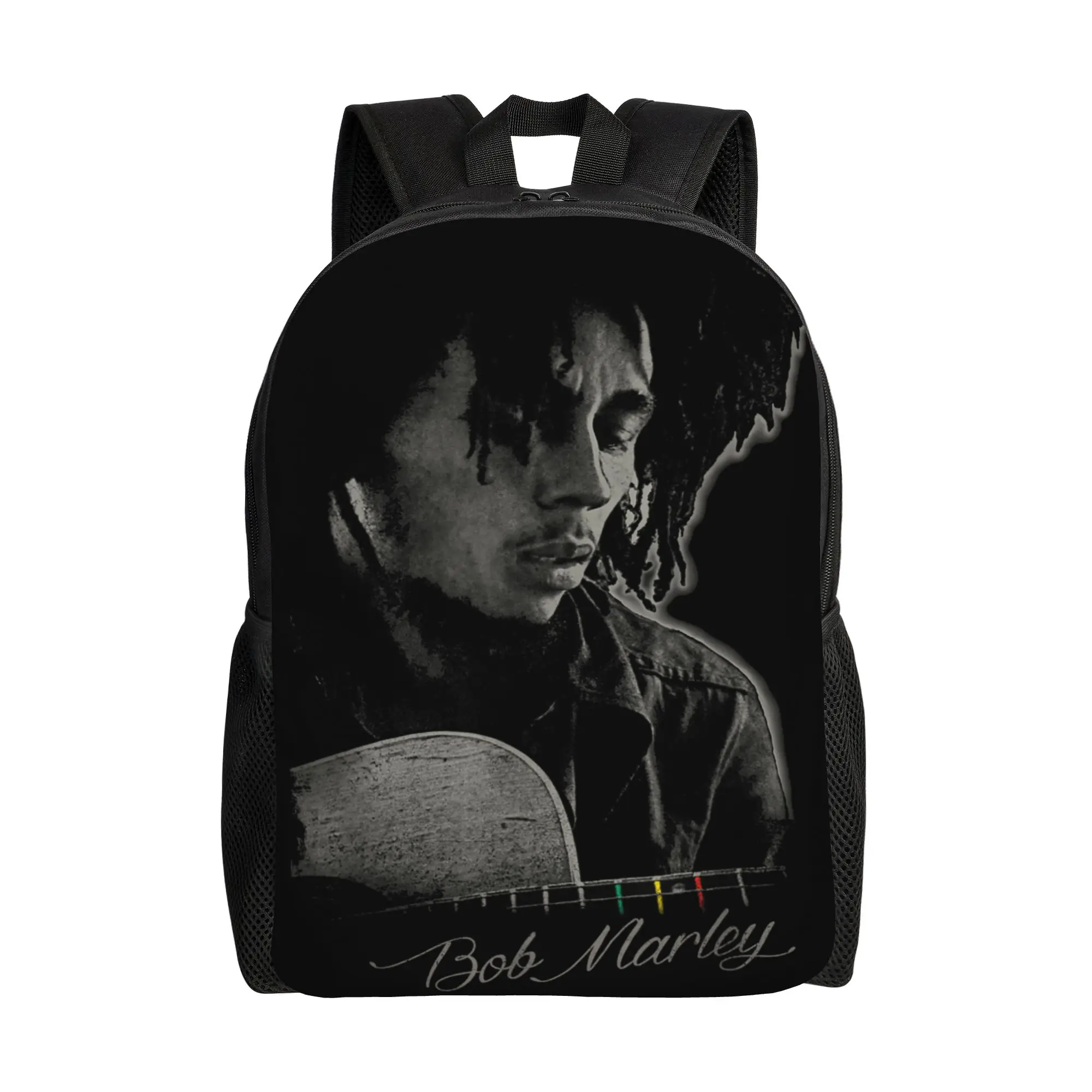 

Bob Marley Catch A Fire Guitar Backpack Women Men Polyester Outdoor Style Backpacks Big Kawaii High School Bags Rucksack