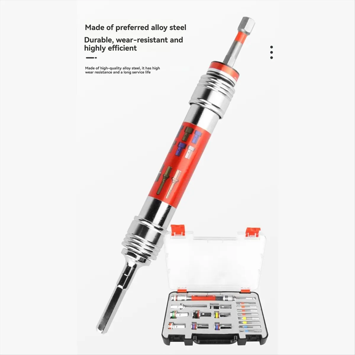 DT81 17PCS Multi Purpose Quick Change Hex Socket Set with Bits/ Sockets for Hammer Drill/Power Wrench/Electric Drill