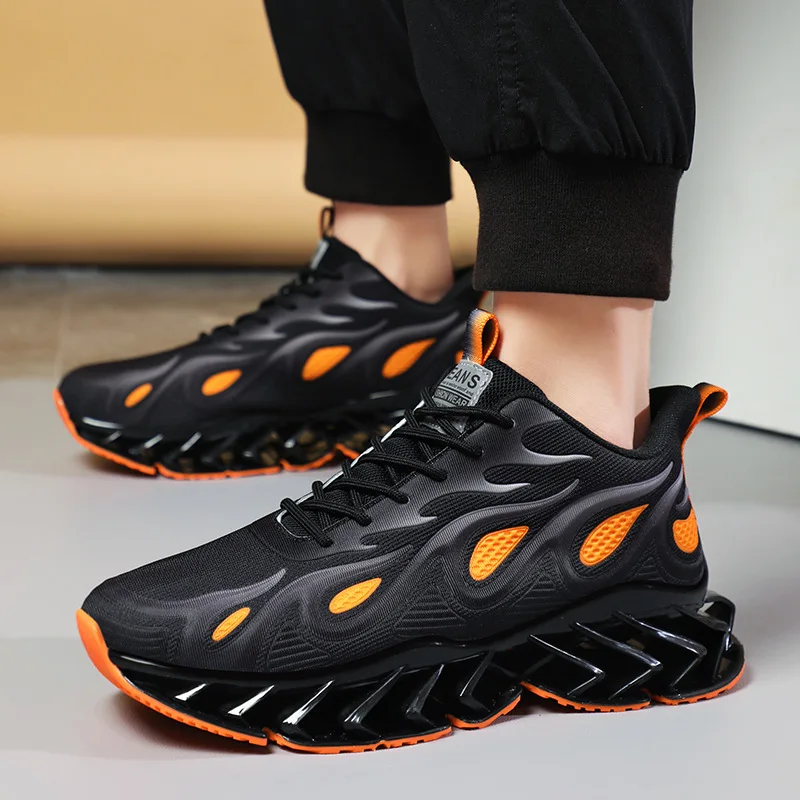 

2025 New Lightweight Shock-absorbing Running Shoes Men Bbreathable And Non Slip Blade Sports Shoes Trendy Casual Men's Sneakers
