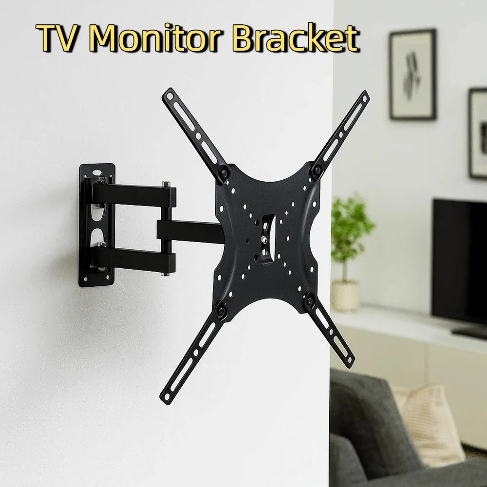 Cantilever Type TV Monitor Bracket Extendable Arm Swivel Tilt Rotation LCD LED Monitor Bracket Adjustable Heavy Duty