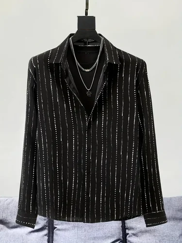 Imagen 2 del producto Camisa de manga larga para primavera y otoño, Top bonito de calle con personalidad para hombres y mujeres, ropa informal de fiesta de gran tamaño