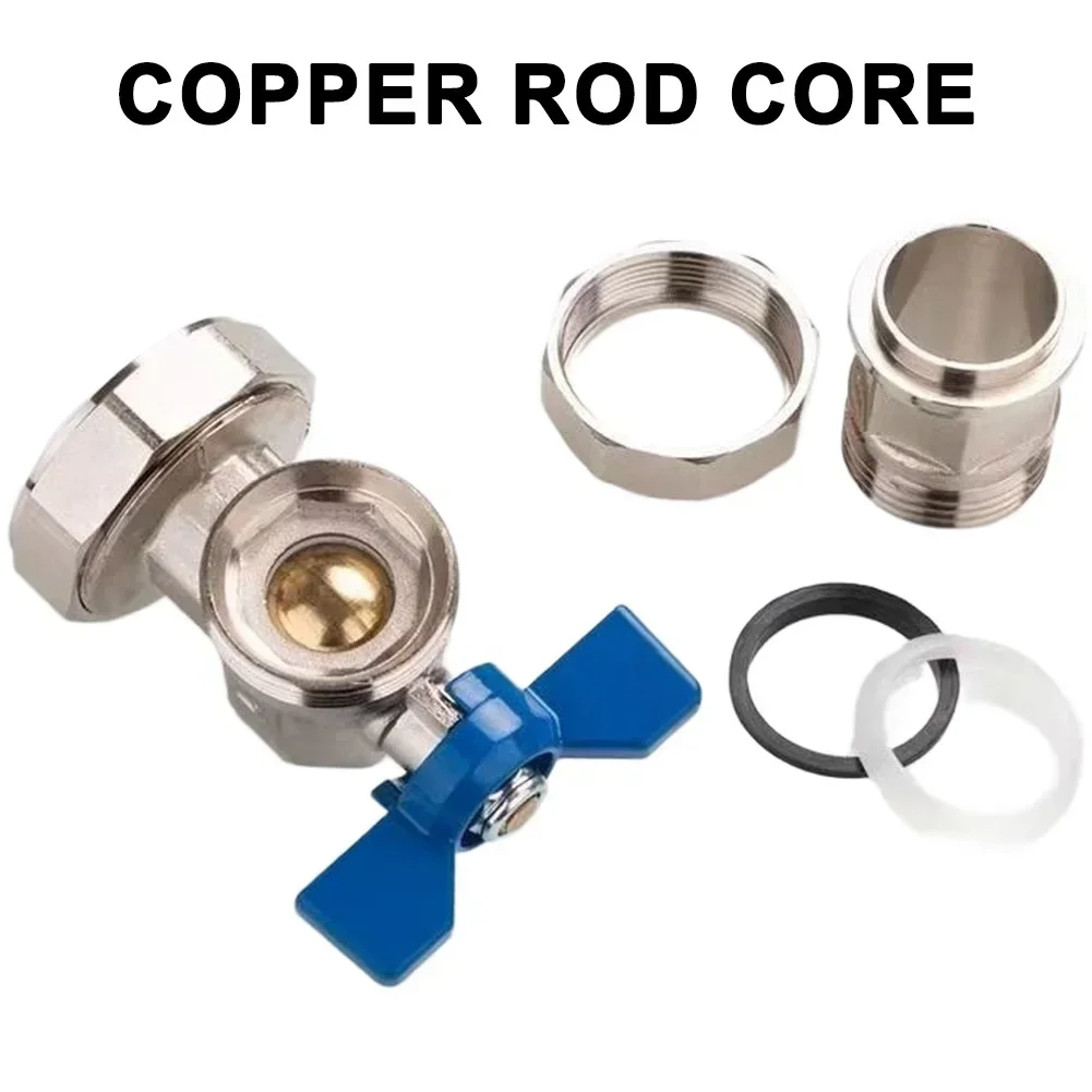 

Треугольный латунный шаровой кран G1/2, G3/4, высокопроизводительный треугольный латунный шаровой кран для аксессуаров для клапанов холодной и горячей воды