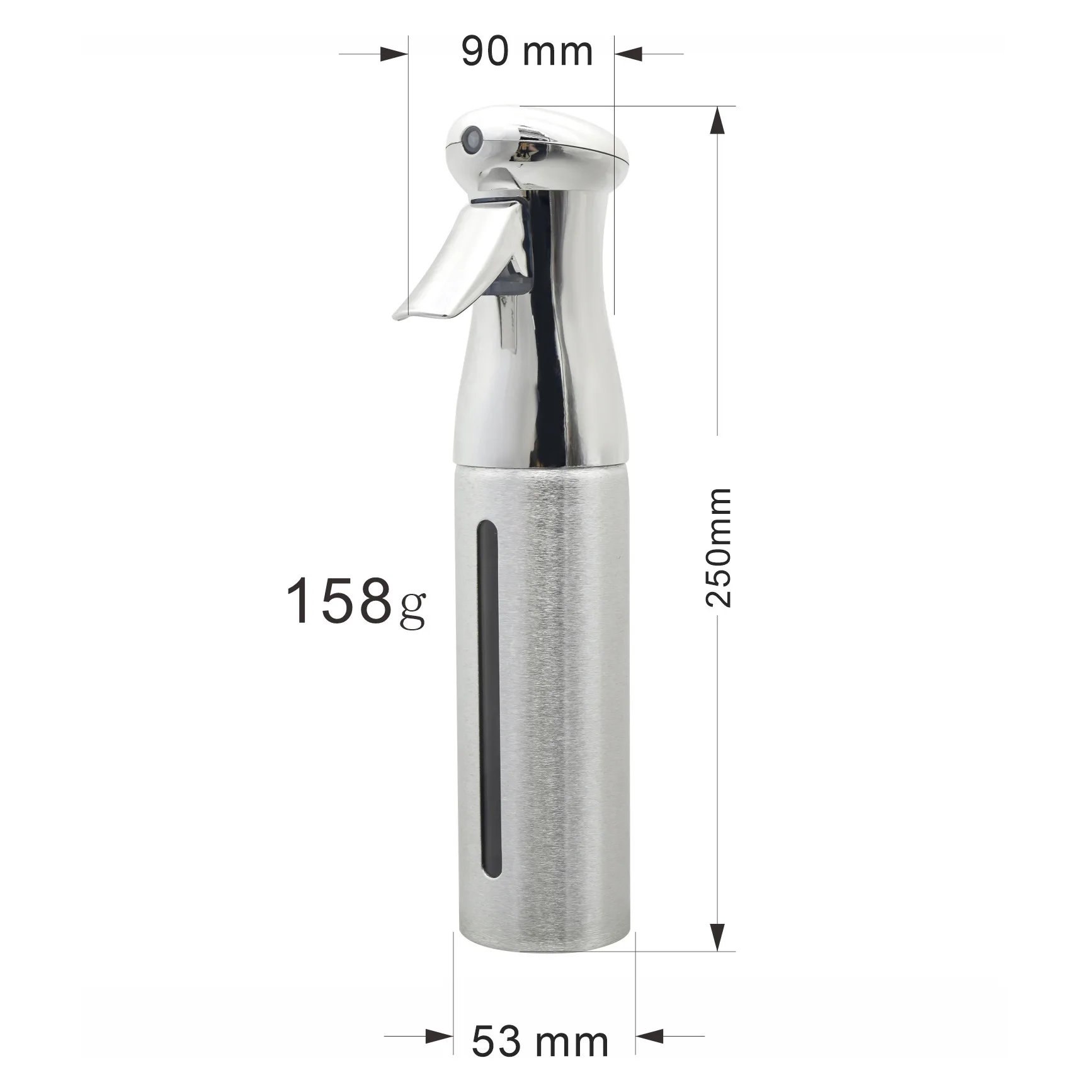 300ML Hairdressing Spray Bottle Electroplating Refillable Fine Mist Sprayer Bottle Salon Haircut High Pressure Water Can 6