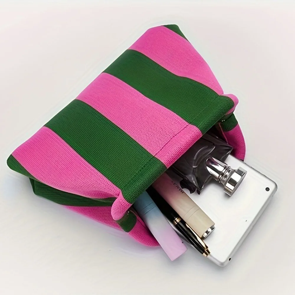 الصيف حقيبة صغيرة للشاطئ للنساء المنسوجة حقائب اليد الكروشيه المحافظ الحياكة زلابية مخلب Ruched لطيف سحابة عادية كولوربلوك حقيبة #3