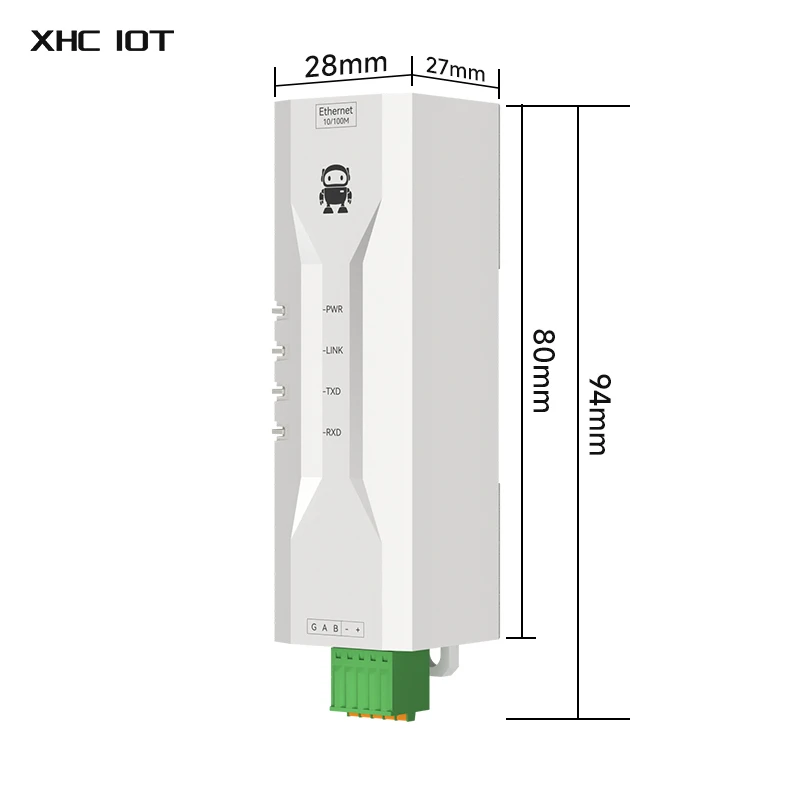 RS485 Serial to Ethernet Serial Server ModBus Gateway XHCIOT NE2-D11P Signal Isolation 2-Way Socket Link MQTT TCP to RTU