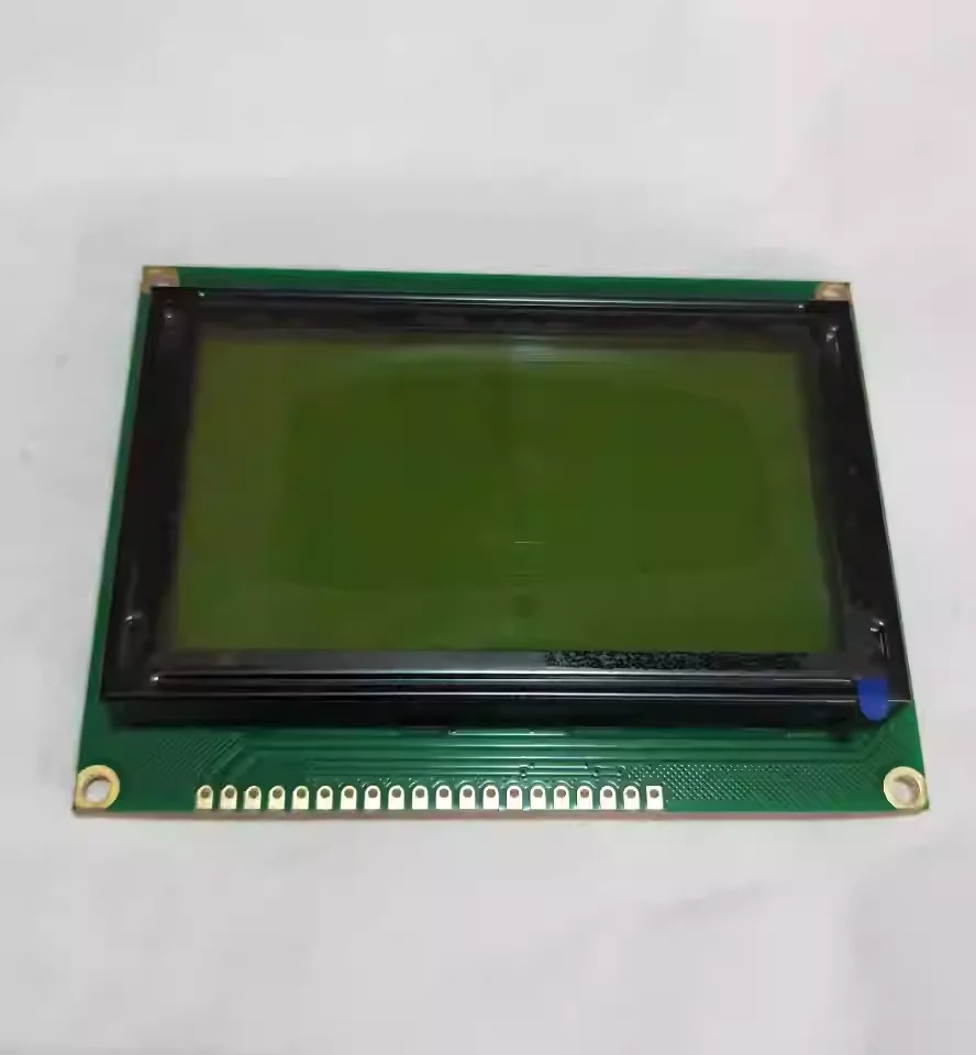 JHD12864E 622M9 LCD screen, yellow-green display, without built-in font library.