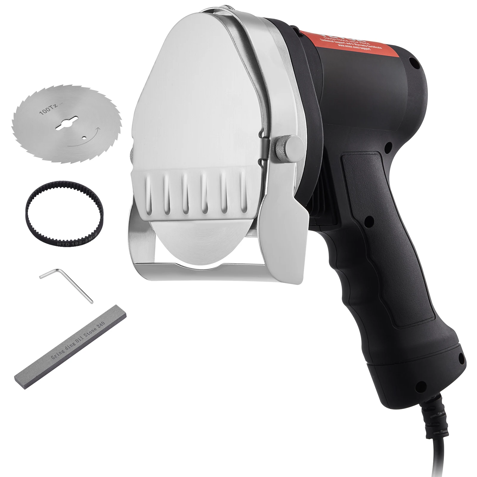 SucceBuy-cuchillo eléctrico Shawarma profesional, cuchillo de Kebab turco, cortador giroscópico comercial de acero inoxidable, rebanador de carne Doner Kebab