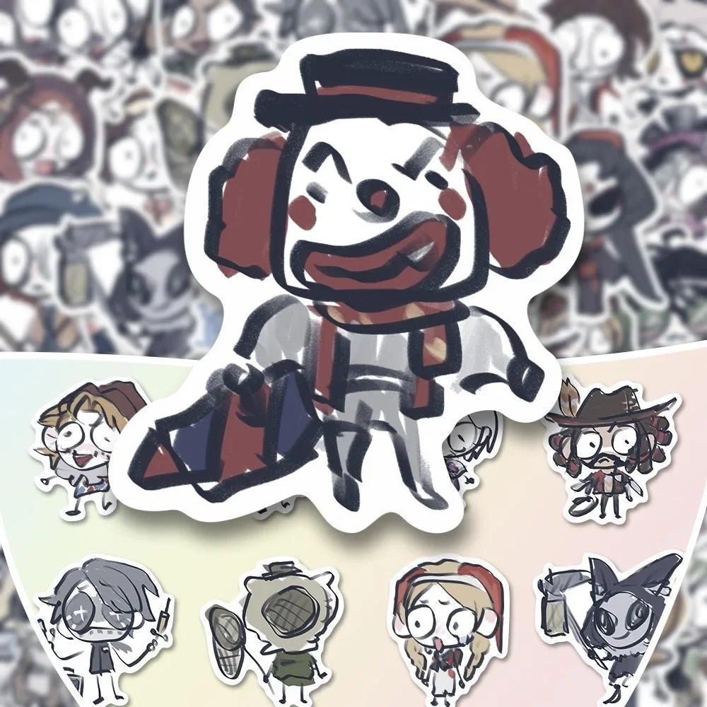 138 ملصقات شخصية خامسة مجردة لعبة اثنين يوان Q نسخة رسمت باليد ins ملصق متفجر الديكور لتقوم بها بنفسك مقاوم للماء #3