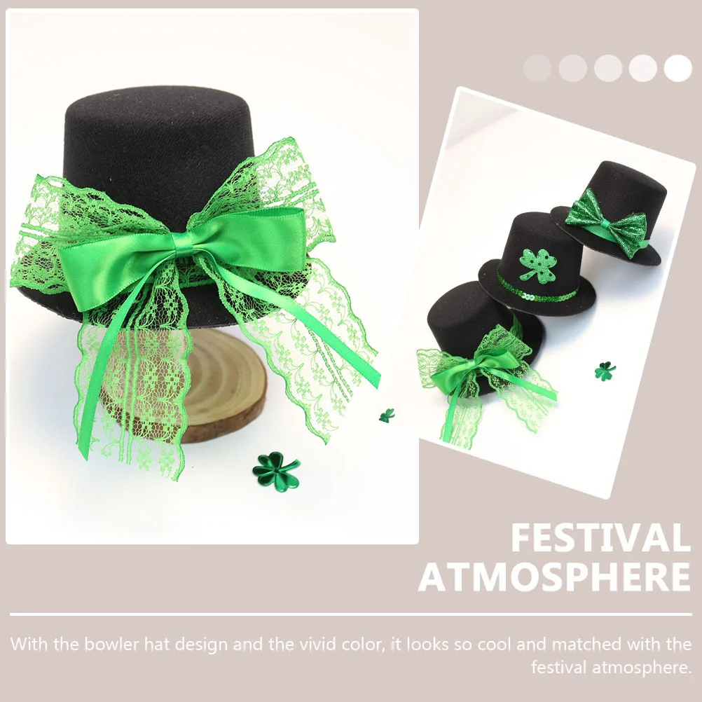 

1 шт., вечерние шляпы на день Святого Патрика, дизайнерская заколка для волос, маленькая легкая заколка-котел, декоративная праздничная заколка для волос для женщин и детей