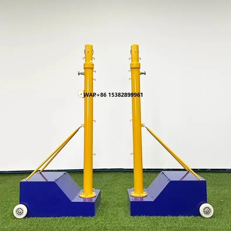 Multifunctional Lifting Middle Post with Net for Tennis Pickleball Badminton Volleyball Equipment for Training and Entertainment