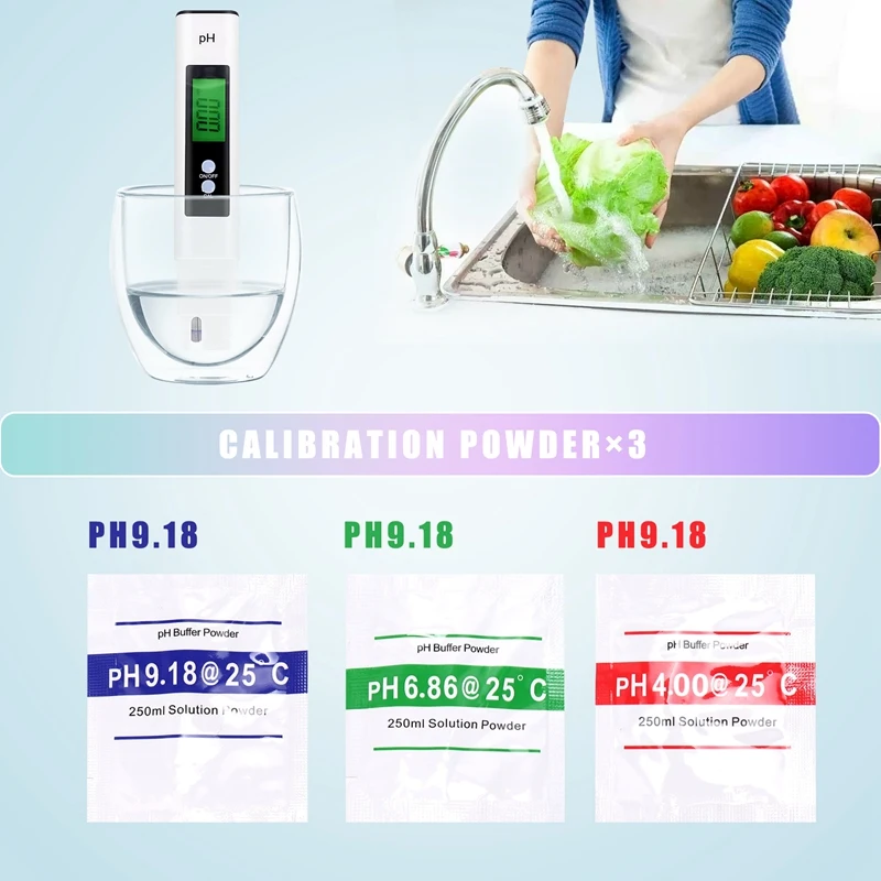 Digital LCD PH Meter Pen Tester Accuracy 0.01, Automatic Calibration Of Aquarium Pool Water, Wine And Urine