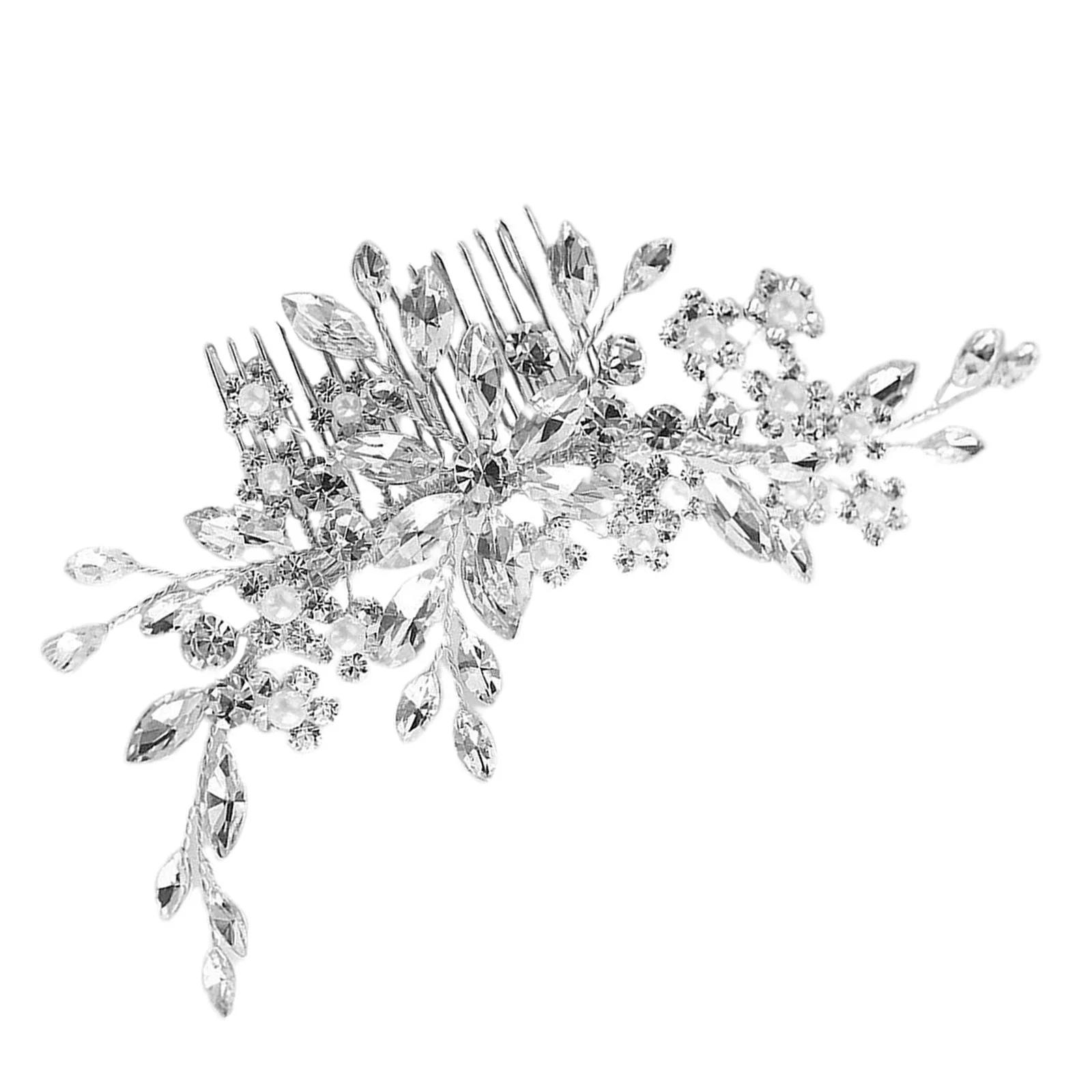 

Crystal Hair Comb Bride Bridal Side Headdress Lightweight Comfortable Fit for Wedding Prom Birthday Anniversary Gifts