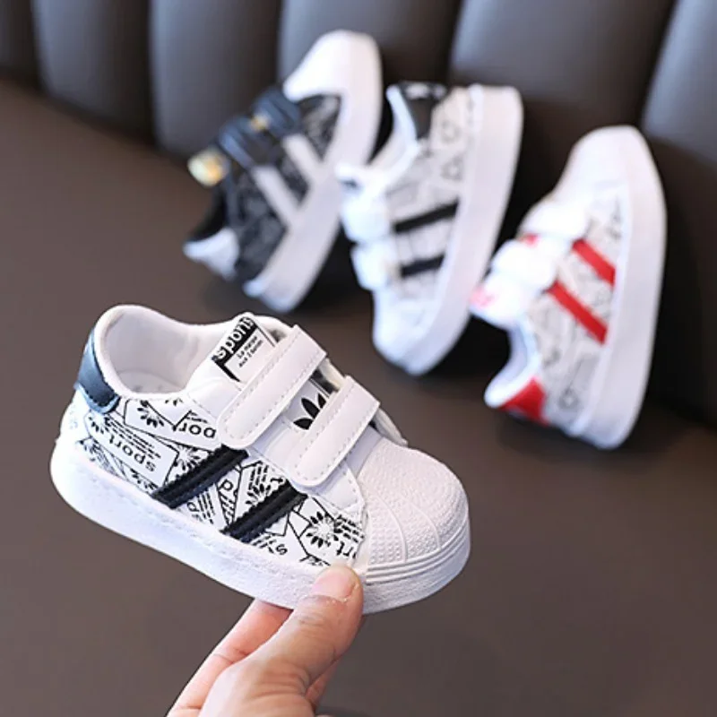 Scarpe per bambini per neonate e ragazzi antiscivolo fondo in gomma morbida Sneaker per bambini scarpe basse Casual taglia per bambini 21-30