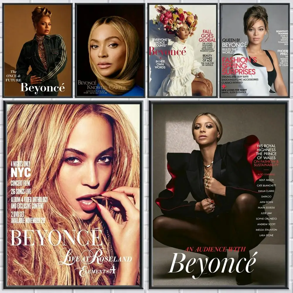 music Beyoncé Poster Poster HD Self Adhesive Waterproof Art Print Wall Decor for Bedroom Living Room Home Gift